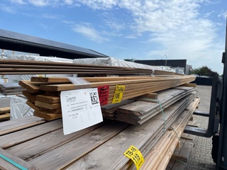 Ca. 12x Thermo Radiata Pine Planken Geschaafd, 18x90mm, lengte 480cm